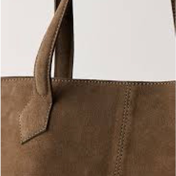 NWT new free people Avery east west suede tote bag chocolate brown - Picture 12 of 17